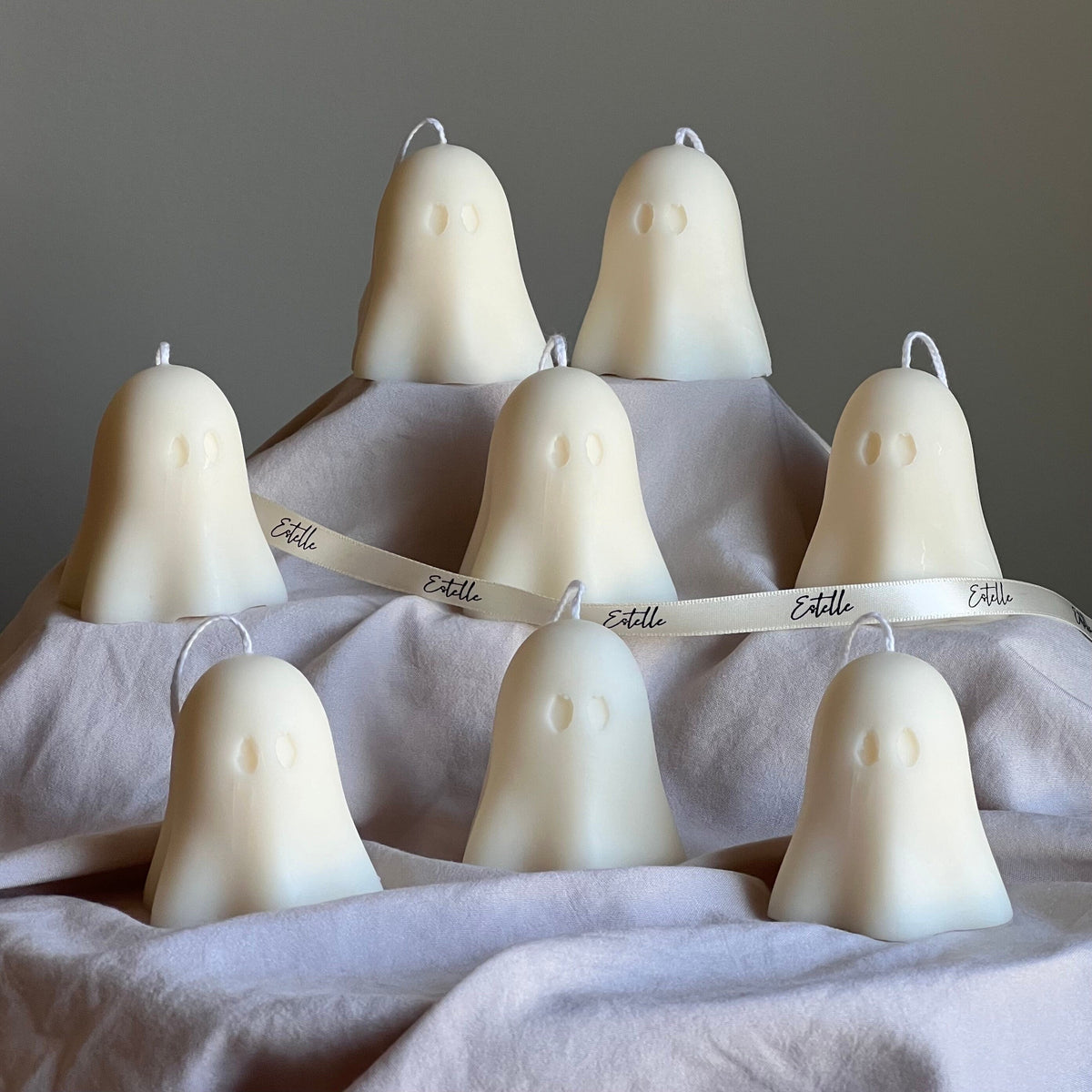 Handmade Halloween Ghost Candle | Sculptural Soy Wax Home Decor product image