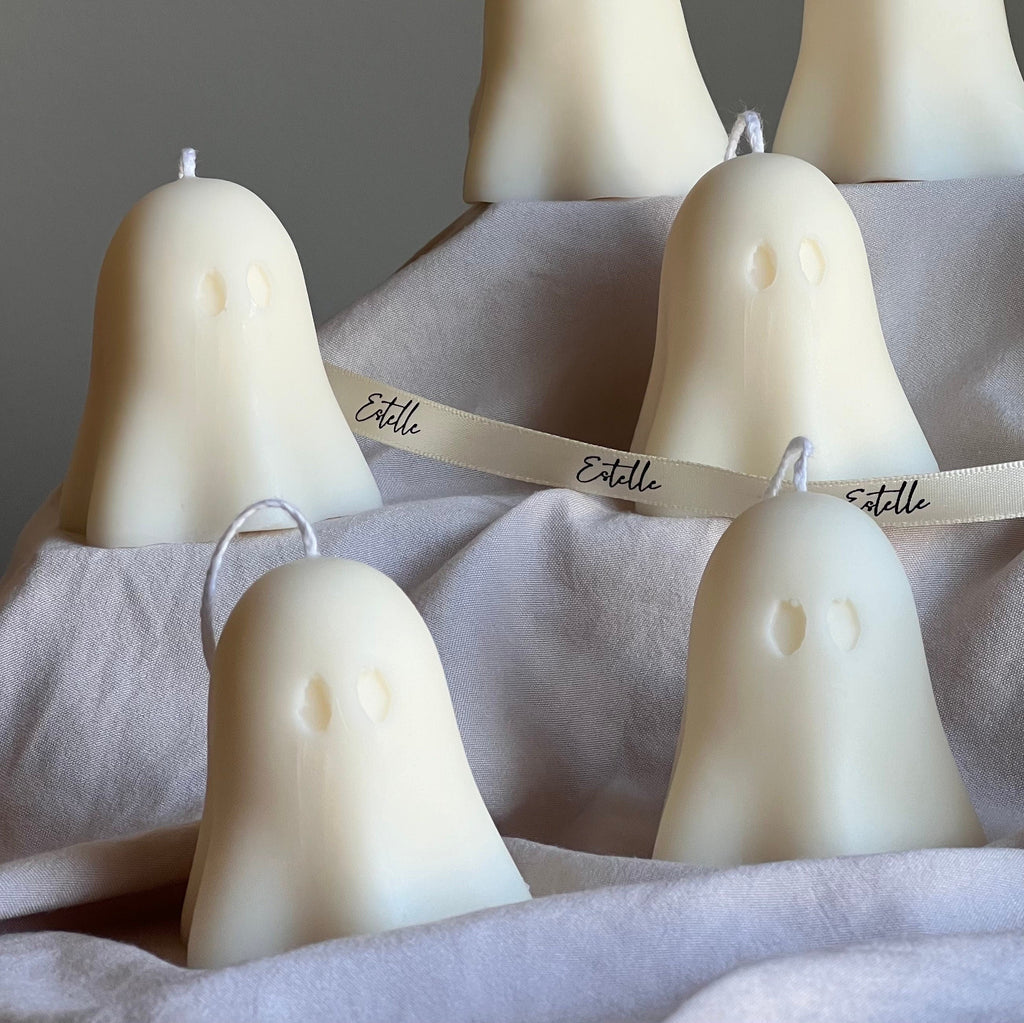 Handmade Halloween Ghost Candle | Sculptural Soy Wax Home Decor product image 2