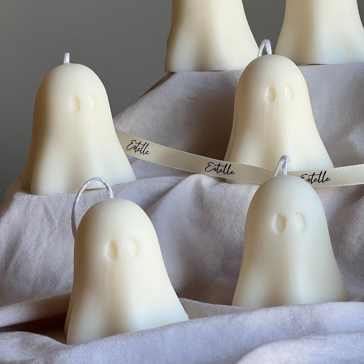 Handmade Halloween Ghost Candle | Sculptural Soy Wax Home Decor product image 2