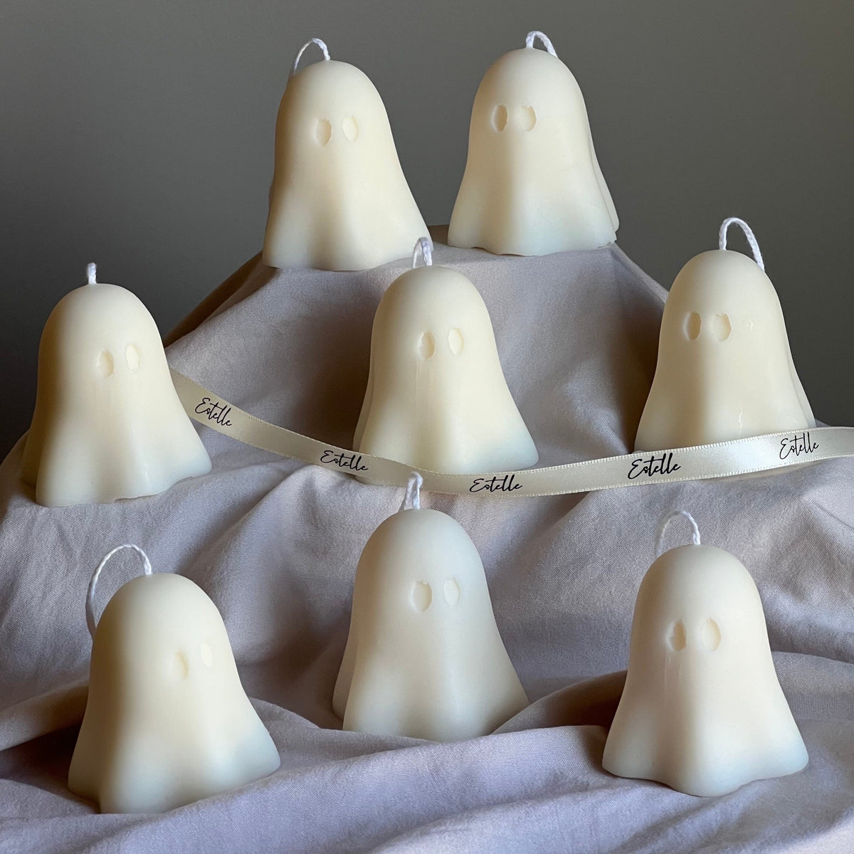 Handmade Halloween Ghost Candle | Sculptural Soy Wax Home Decor product image 5