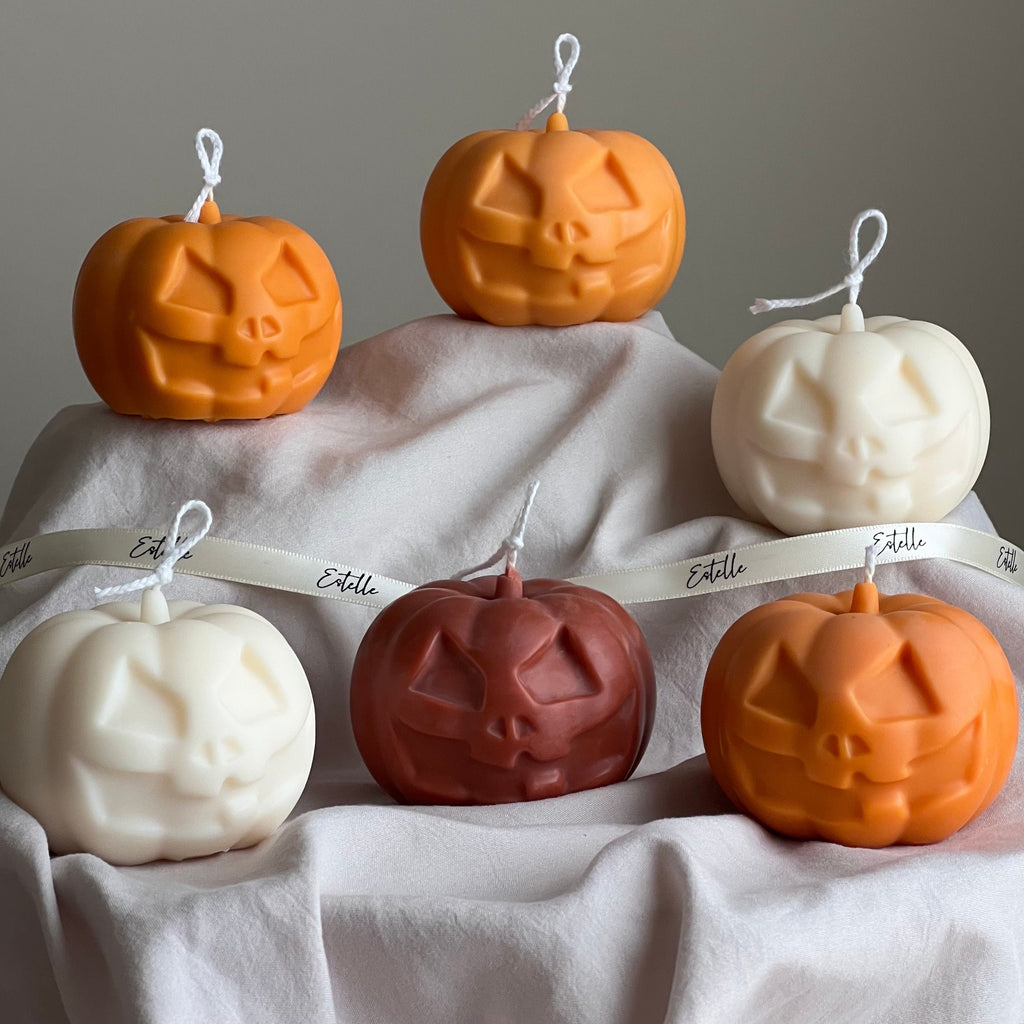 Hand Poured Halloween Pumpkin Candle | Soy Wax Sculptural Candle product image