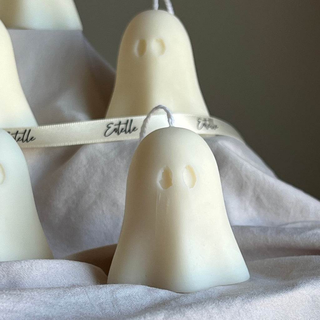 Handmade Halloween Ghost Candle | Sculptural Soy Wax Home Decor product image 3