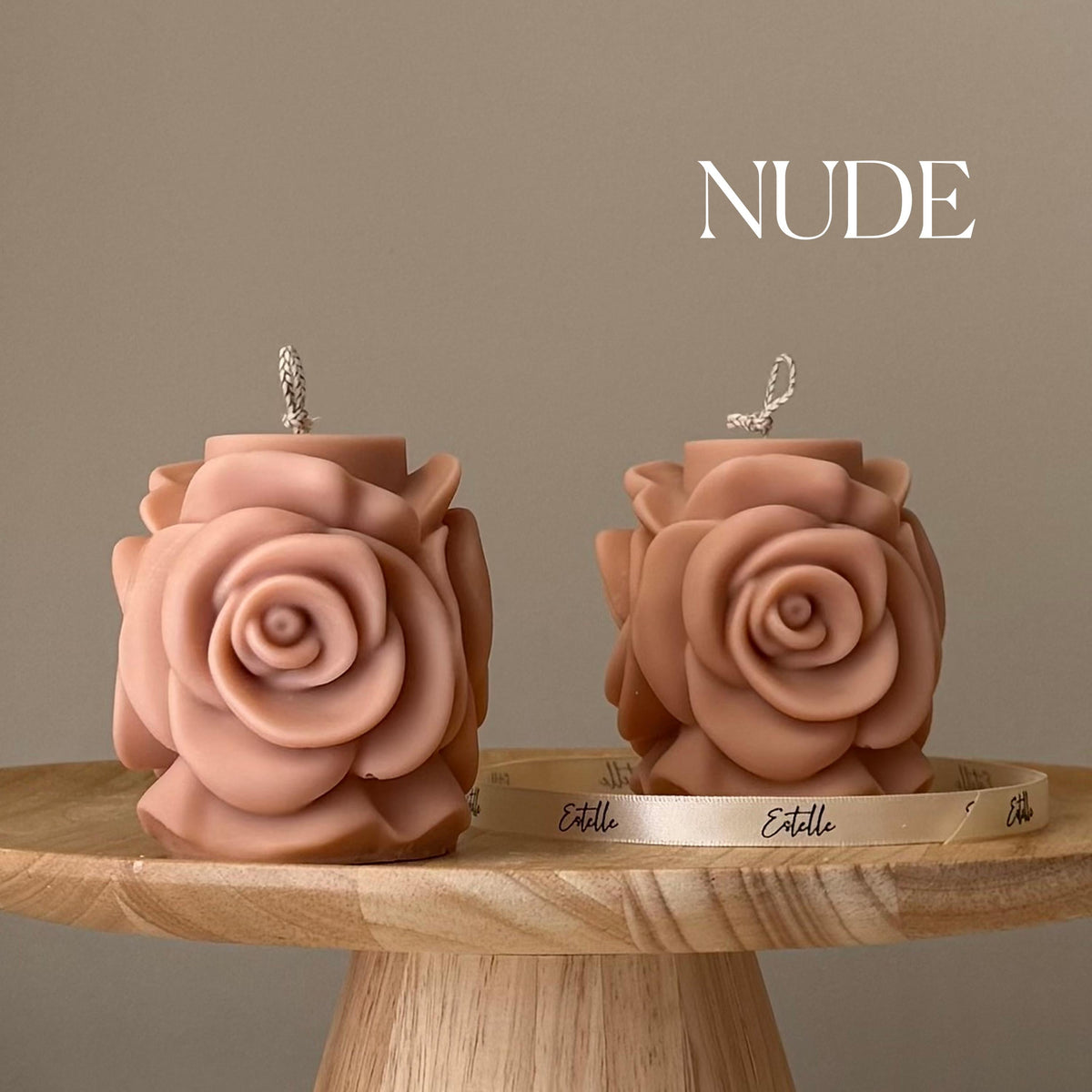 Handmade Rose Flower Candle: Vegan Soy Pillar Candle product image 5