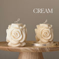 Handmade Rose Flower Candle: Vegan Soy Pillar Candle product image
