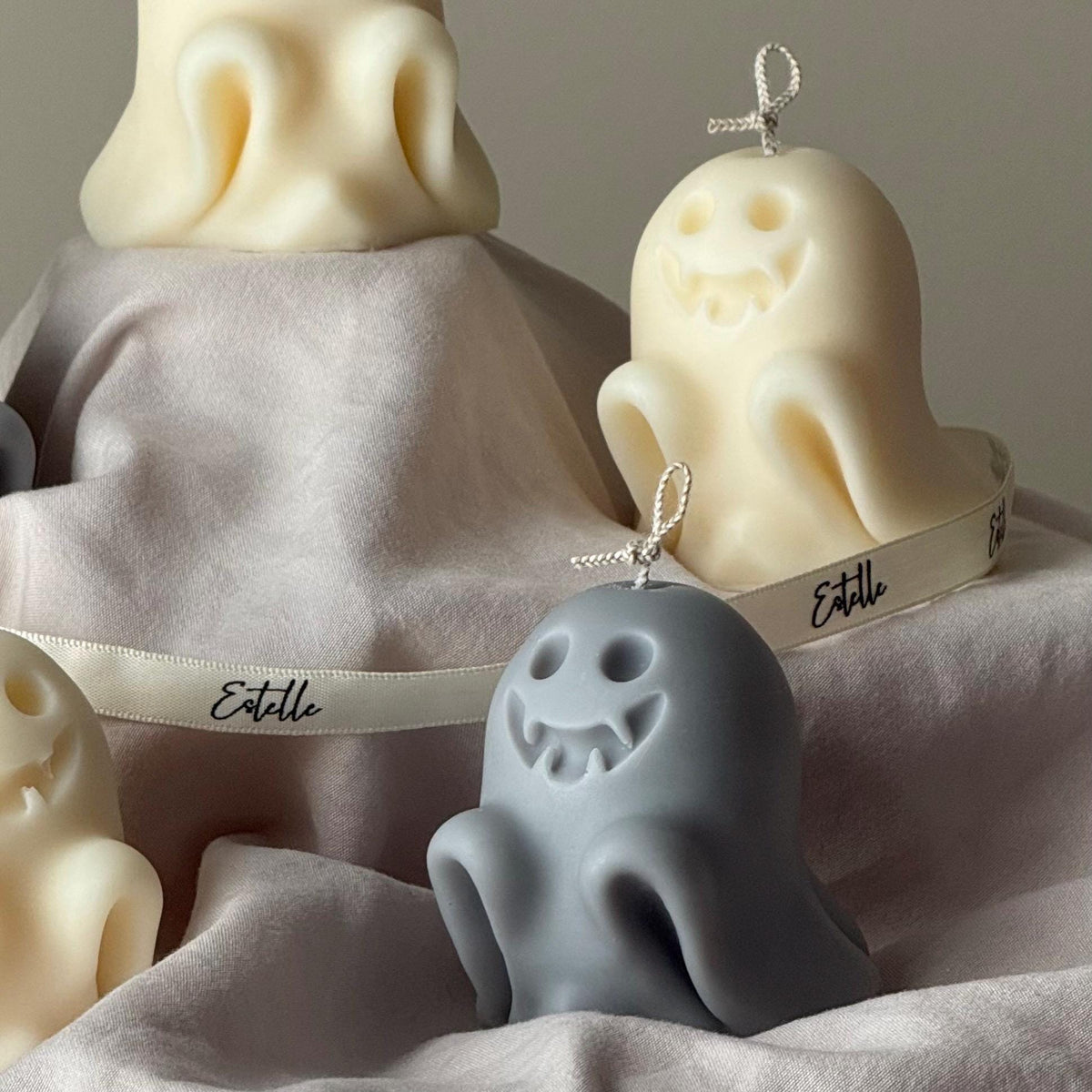 Handmade Ghost Soy Candle: Halloween Decor product image 3