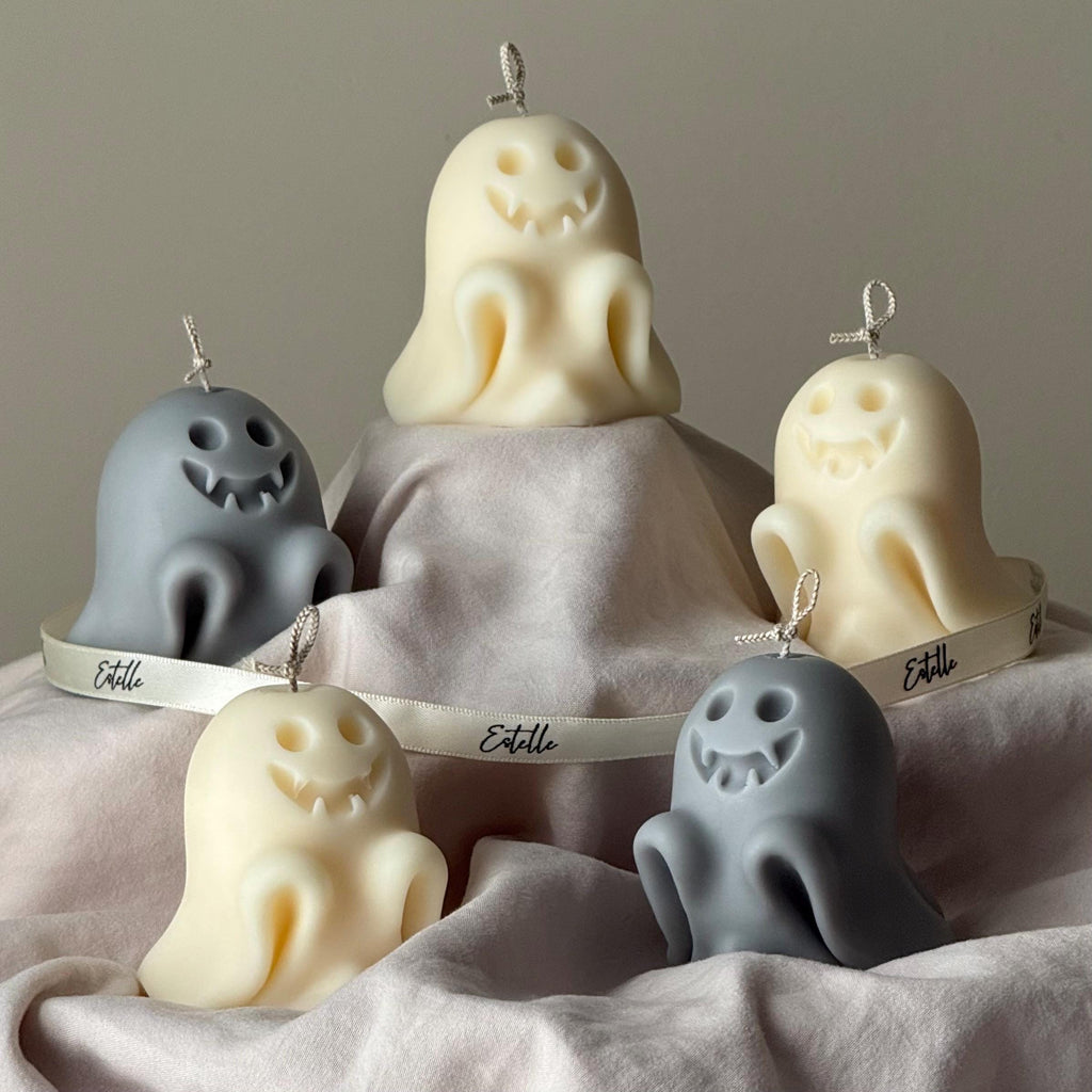 Handmade Ghost Soy Candle: Halloween Decor product image 4