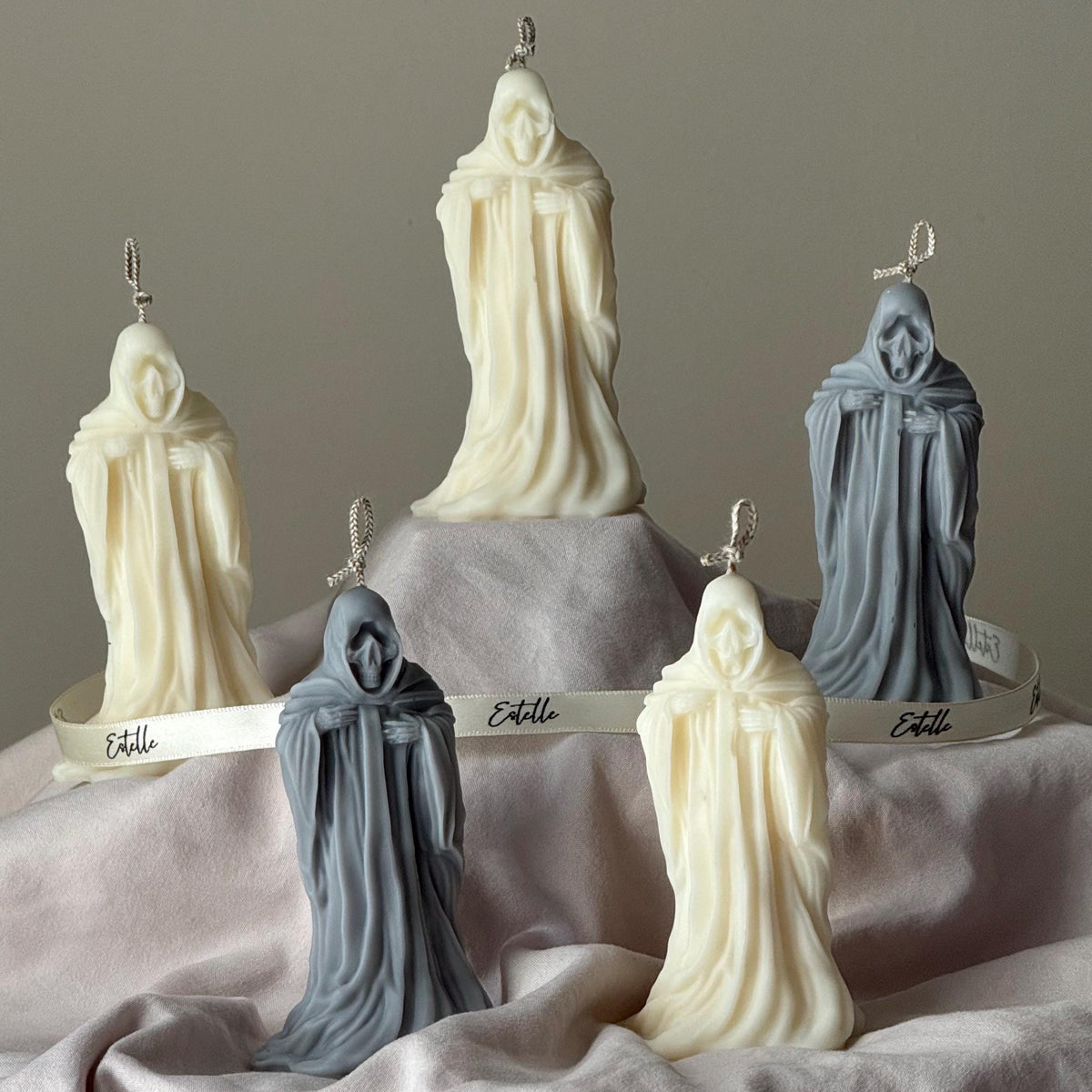Handmade Ghost Candle: Spooky Halloween Decor, Soy Wax product image
