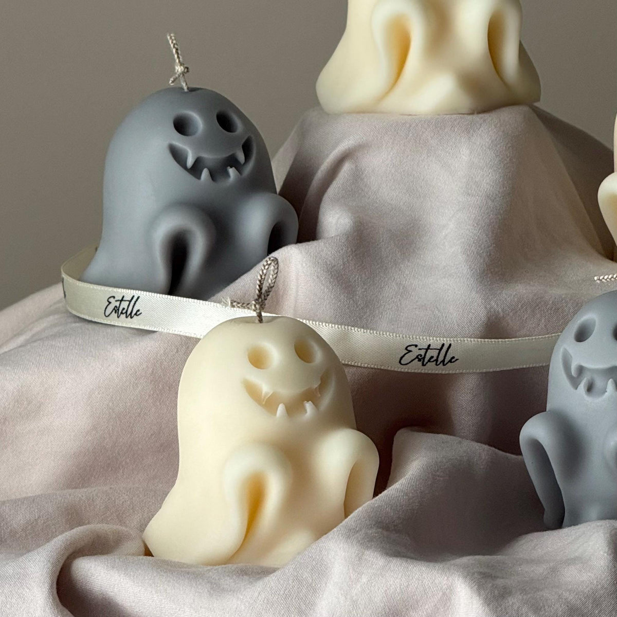 Handmade Ghost Soy Candle: Halloween Decor product image 2