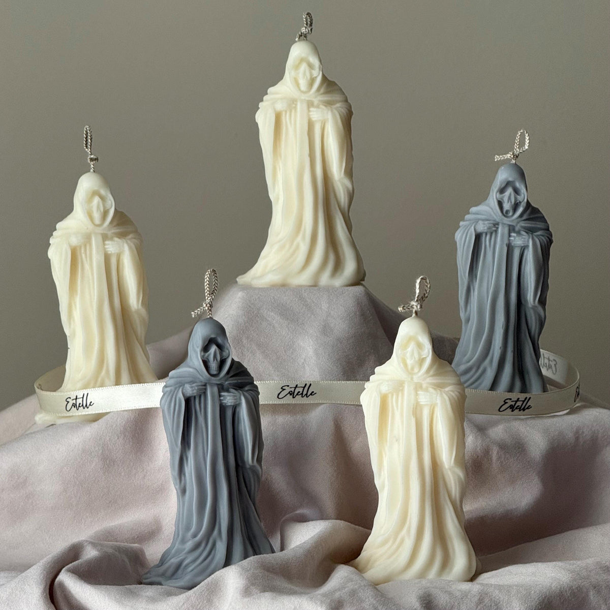 Handmade Ghost Candle: Spooky Halloween Decor, Soy Wax product image 4