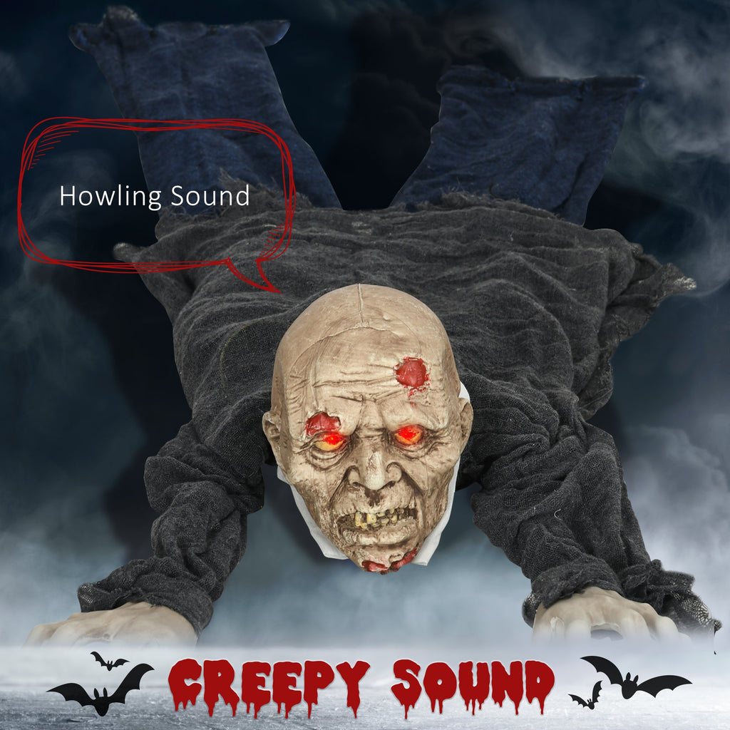 4.7 ft Hanging Mummy Halloween Prop – Animated, Motion & Sound Activated, Light-Up Eyes