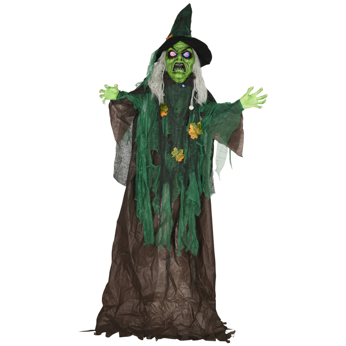 4.7 ft Hanging Mummy Halloween Prop – Animated, Motion & Sound Activated, Light-Up Eyes