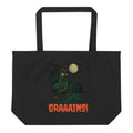 Halloween Chicken Zombie Large Organic Cotton Tote Bag – 20 x 14 x 5 in