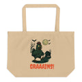 Halloween Chicken Zombie Large Organic Cotton Tote Bag – 20 x 14 x 5 in