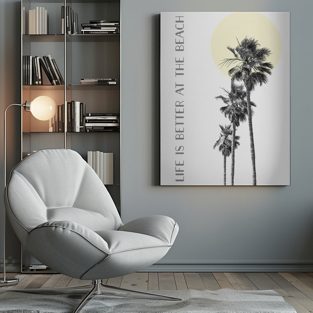 Wall art Life is better at the beach | palm trees product image 10