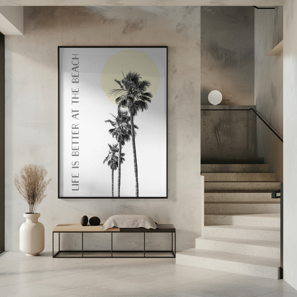 Wall art Life is better at the beach | palm trees product image 7