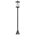 50 in Solar Post Light – Cool White LED Outdoor Lamp, IP44 Waterproof, Black