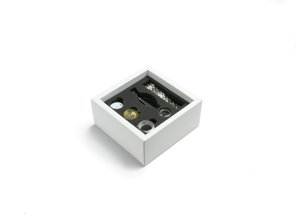 Newton watchmaking kit in its box, top view