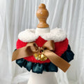 Festive fur-trim Christmas dog bandana featured in the Christmas Photo-Ready Pup Bundle