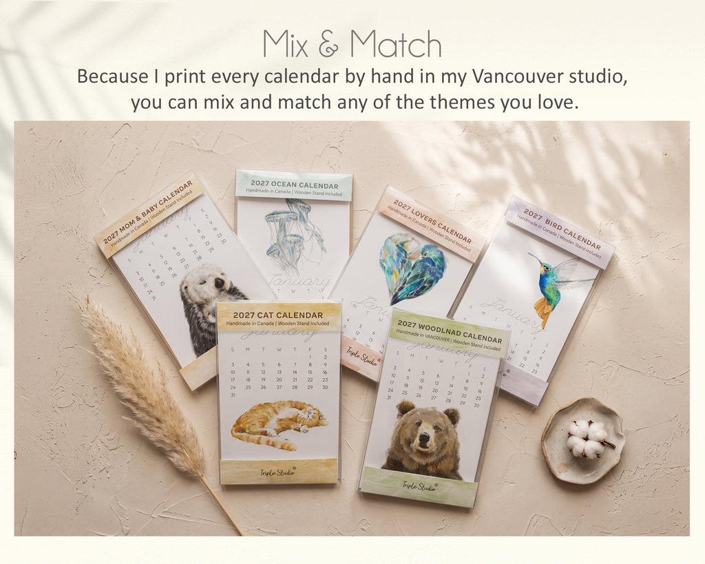 2027 Desk Calendar: Ocean Animal