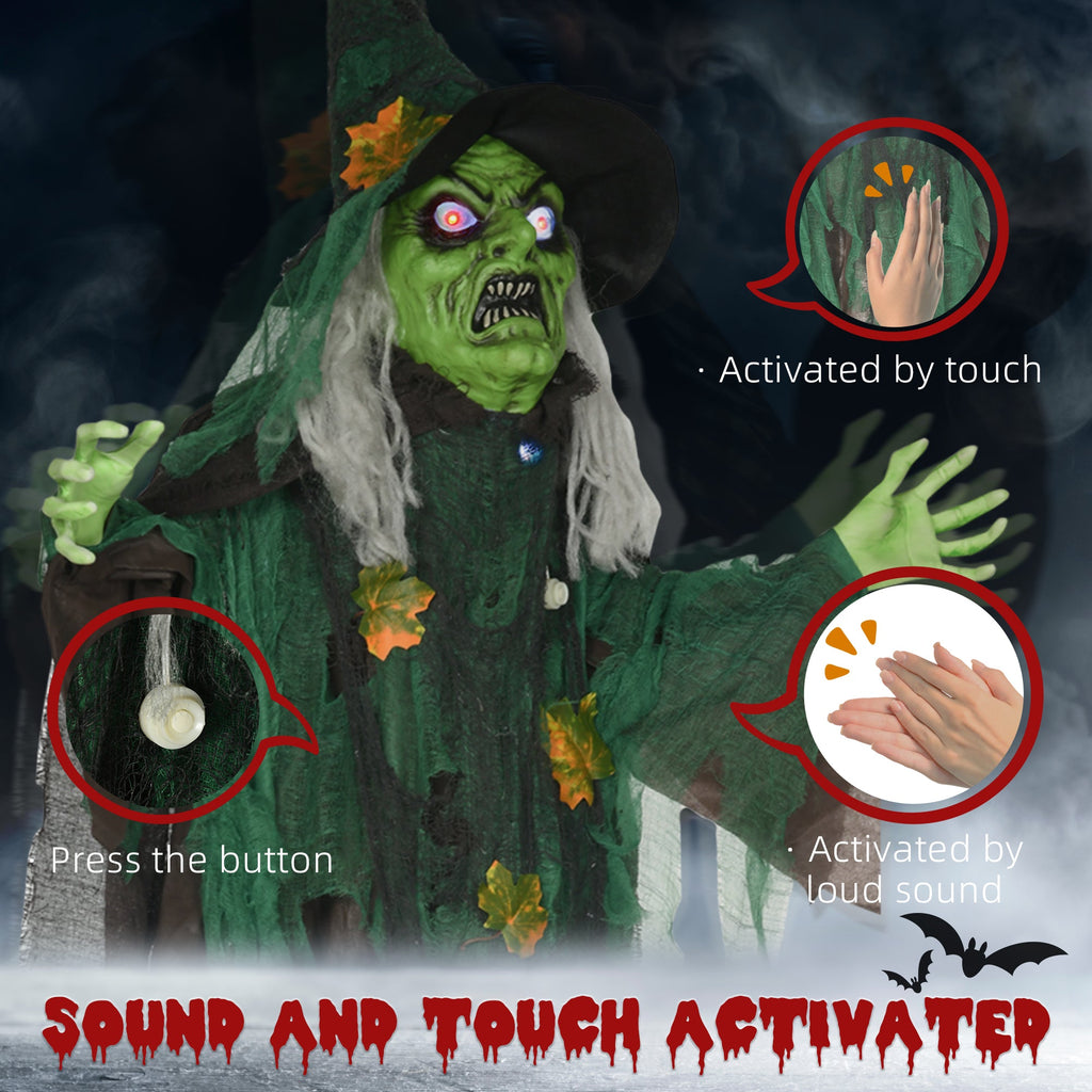 4.7 ft Hanging Mummy Halloween Prop – Animated, Motion & Sound Activated, Light-Up Eyes