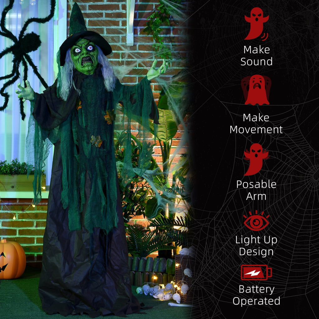 4.7 ft Hanging Mummy Halloween Prop – Animated, Motion & Sound Activated, Light-Up Eyes